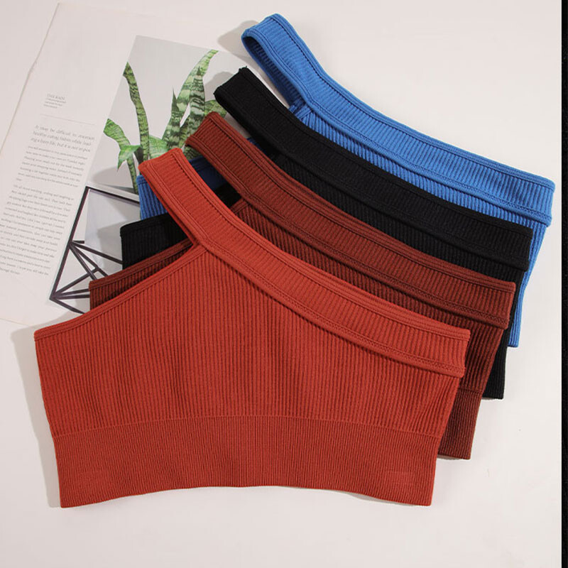 CHRLEISURE Sportski grudnjak Rebrasto bešavno donje rublje Ženski skraćeni gornji elastični uski prsluk Fitness Push Up grudnjak Sportska odjeća na otvorenom