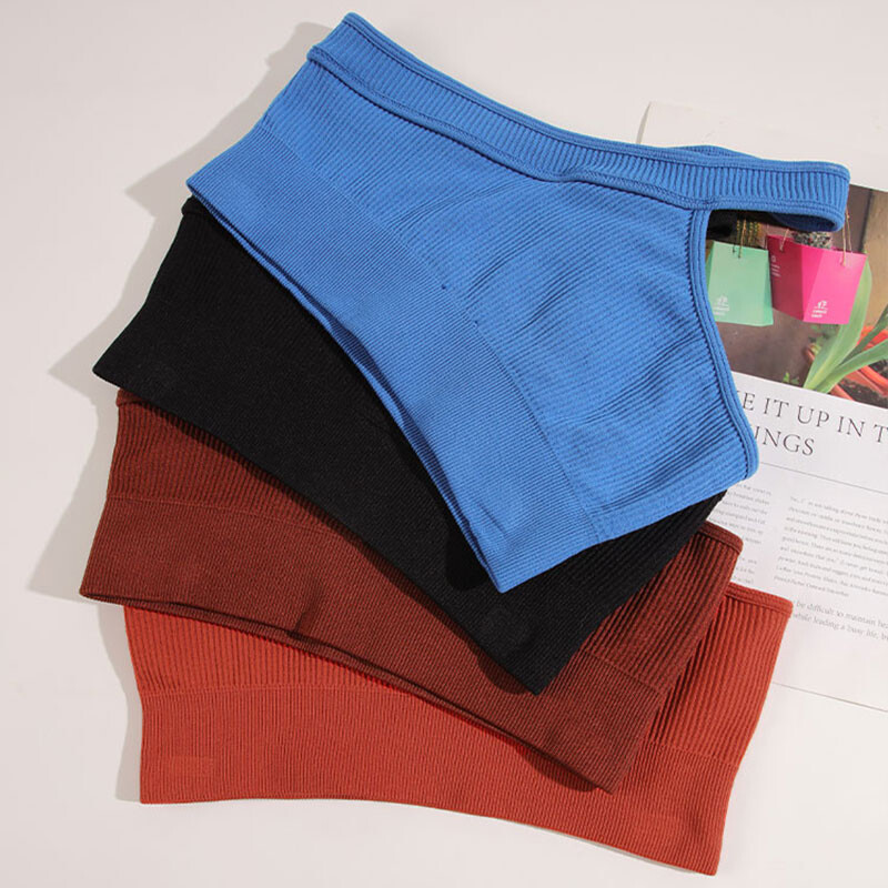 CHRLEISURE Sportski grudnjak Rebrasto bešavno donje rublje Ženski skraćeni gornji elastični uski prsluk Fitness Push Up grudnjak Sportska odjeća na otvorenom