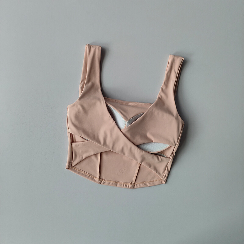 Jednodijelni sportski grudnjak s križnim leđima Ženska majica bez rukava Grudnjak za fitness koji se brzo suši Prozračni grudnjak za jogu