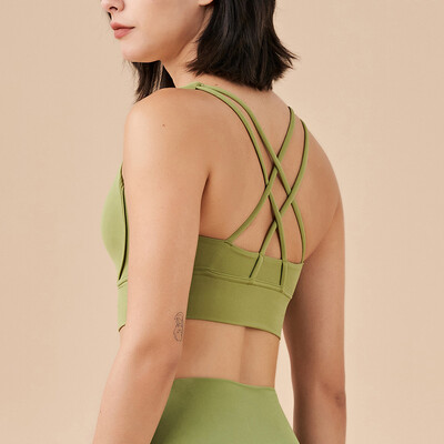 SOISOU gornji ženski grudnjak Skraćeni grudnjak Gym Yoga Sportski grudnjak Cross Sexy Back Ženski grudnjak Prozračni gornji dio Žensko donje rublje 25 boja