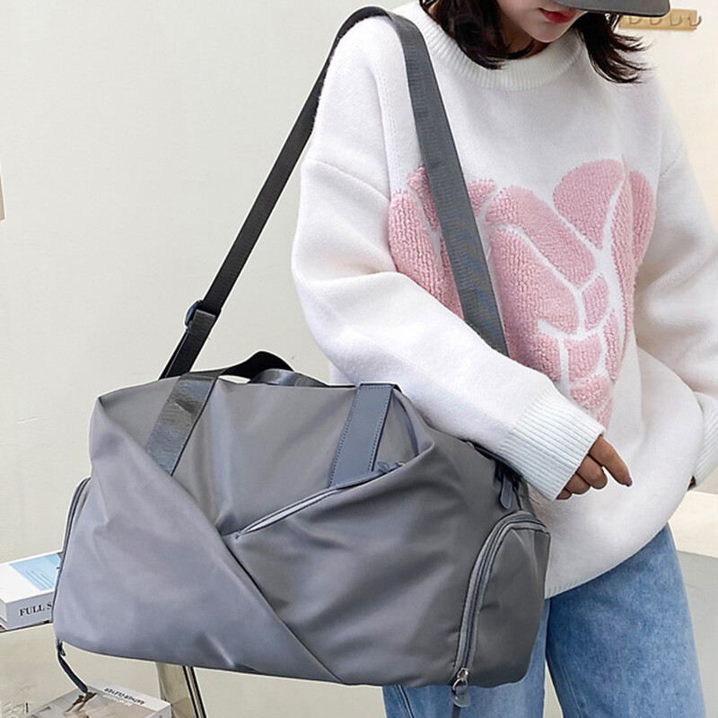 Crna sportska torba za teretanu Putna torba za suho i mokro ručna torba Višenamjenska torba za plivanje Na rame Messenger Torba za vikend fitness trening