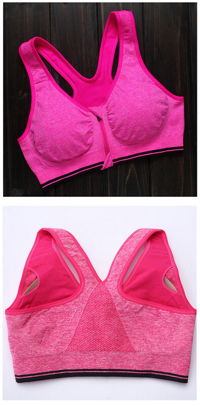 Ženski Push Up sportski grudnjak s patentnim zatvaračem Podstavljen bez žice, otporan na udarce Prozračne sportske majice Fitness Gym Yoga Sportski prsluk Gornji dio grudnjaka