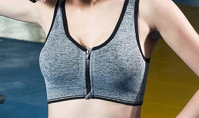 Ženski Push Up sportski grudnjak s patentnim zatvaračem Podstavljen bez žice, otporan na udarce Prozračne sportske majice Fitness Gym Yoga Sportski prsluk Gornji dio grudnjaka