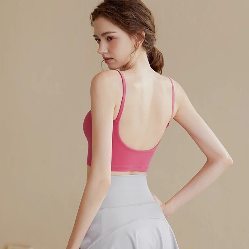 Push up gornji sportski grudnjak za žene Fiksne podstavljene push up majice prsluk za fitness Grudnjak za trčanje u teretani Yoga donje rublje Prozračni gornji sportski grudnjak