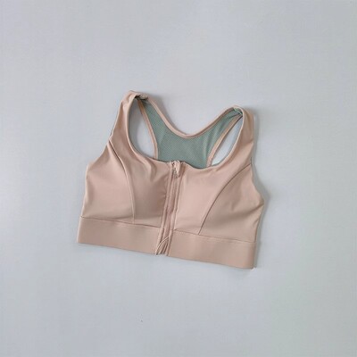 Športová podprsenka s predným zipsom, nárazuvzdorná športová spodná bielizeň, vysoko nárazová podprsenka na jogu, rýchloschnúca bežecká vesta, fitness podprsenka na jogu pre ženy
