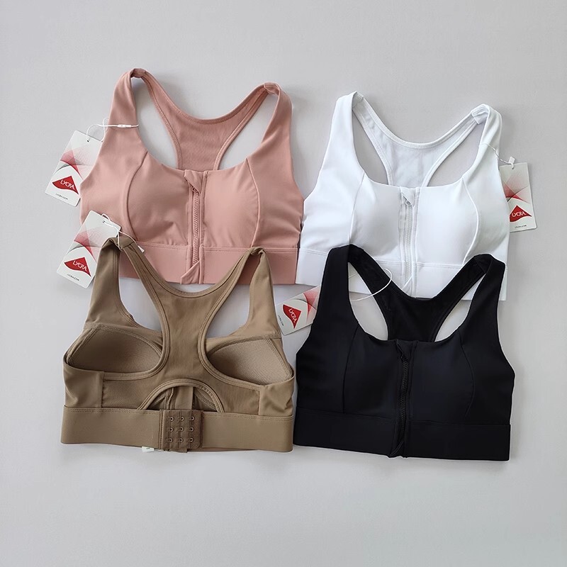Športová podprsenka s predným zipsom, nárazuvzdorná športová spodná bielizeň, vysoko nárazová podprsenka na jogu, rýchloschnúca bežecká vesta, fitness podprsenka na jogu pre ženy