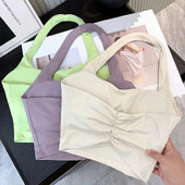 Seksi sportski sportski grudnjak s podstavljenim halterima za žene bez leđa za vježbanje u teretani za jogu, grudnjak za fitness s ugrađenim grudnjakom