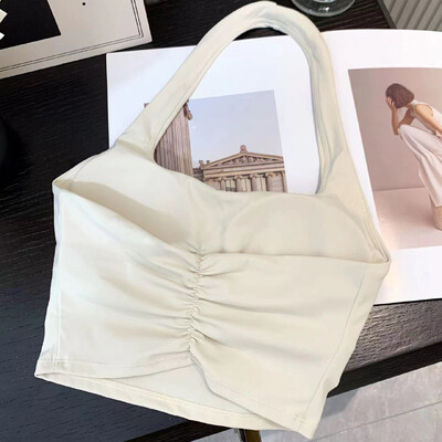 Seksi sportski sportski grudnjak s podstavljenim halterima za žene bez leđa za vježbanje u teretani za jogu, grudnjak za fitness s ugrađenim grudnjakom