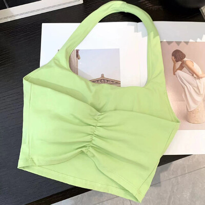 Seksi sportski sportski grudnjak s podstavljenim halterima za žene bez leđa za vježbanje u teretani za jogu, grudnjak za fitness s ugrađenim grudnjakom