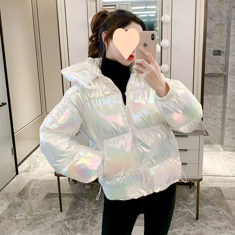 2024 Nový štýl Malý módny bavlnený kabát s kapucňou Dámsky krátky módny kabát na chlieb Zimný kabát Trend