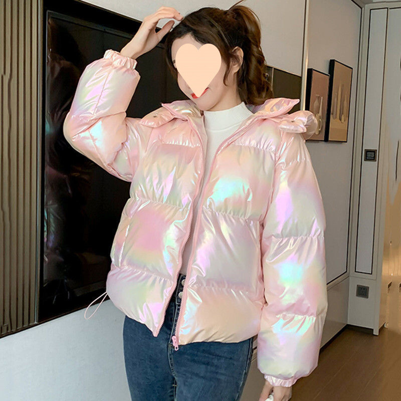 2024 Nový štýl Malý módny bavlnený kabát s kapucňou Dámsky krátky módny kabát na chlieb Zimný kabát Trend