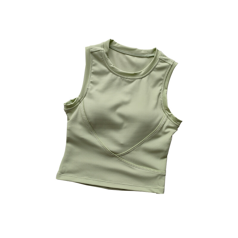 Йога костюм Жилетка с тиранти Подложка за гърдите Покриване на гърдите Спортен сутиен Дамско облекло за бягане Прилепнало и отслабващо фитнес горнище