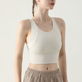 Ženski grudnjak za jogu Fitness High Impact grudnjak za teretanu Push-up podloga Sportski prsluk Prozračno donje rublje za jogu Prsluk za trčanje Vrhunski sportski grudnjak