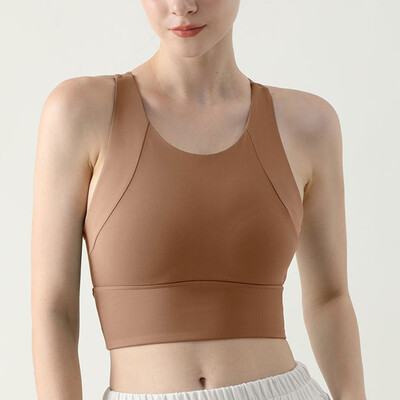 Ženski grudnjak za jogu Fitness High Impact grudnjak za teretanu Push-up podloga Sportski prsluk Prozračno donje rublje za jogu Prsluk za trčanje Vrhunski sportski grudnjak