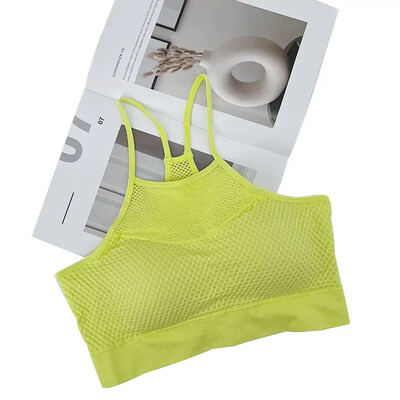 Ženski sportski grudnjaci sa srednjim potpornim križnim leđima, bez bežičnih skidivih košarica, Freedom Bešavni sportski grudnjaci za trčanje za trčanje