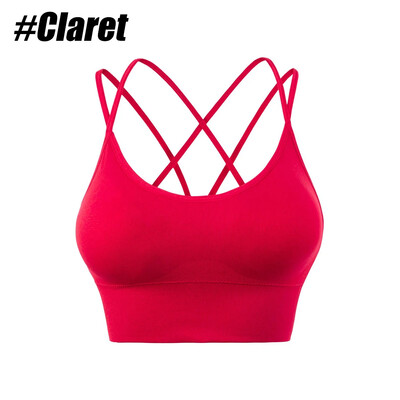 1PC Pamučni sportski grudnjaci Ženski Push Up Čvrsti sportski grudnjak Jogging Gym Ženski sportski grudnjak Djevojačko donje rublje Fitnes Trčanje Joga Sport Top