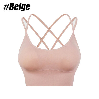 1PC Pamučni sportski grudnjaci Ženski Push Up Čvrsti sportski grudnjak Jogging Gym Ženski sportski grudnjak Djevojačko donje rublje Fitnes Trčanje Joga Sport Top