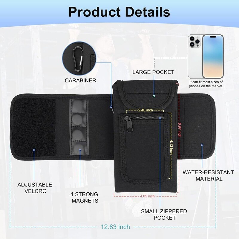 Magnetski držač vrećice za bocu za vodu, ugrađeni magnet za jednostavno pričvršćivanje na metalnu površinu, magnetska torbica za bocu