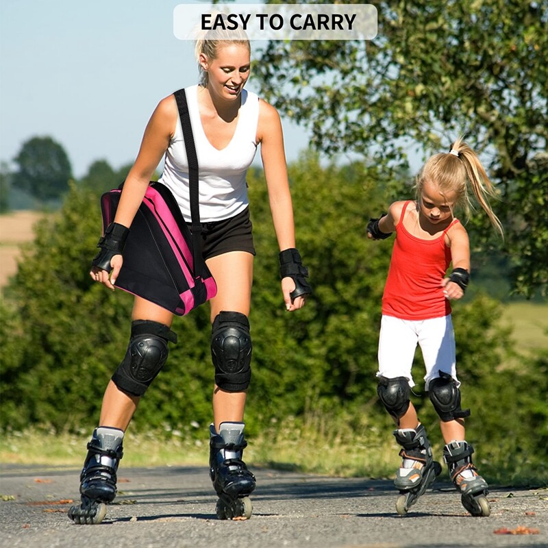 Prenosná taška na kolieskové korčule, taška na korčuľovanie s veľkou kapacitou, priedušná detská taška na inline korčule, úložná taška na korčule a taška na korčuliarske topánky.