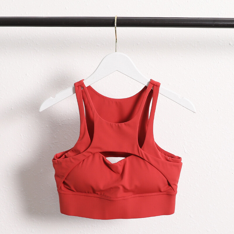 2024 Nová dámska kompresná podprsenka na cvičenie, sexy, s krížovými ramienkami, fitness, joga, športová podprsenka s odnímateľnou vložkou