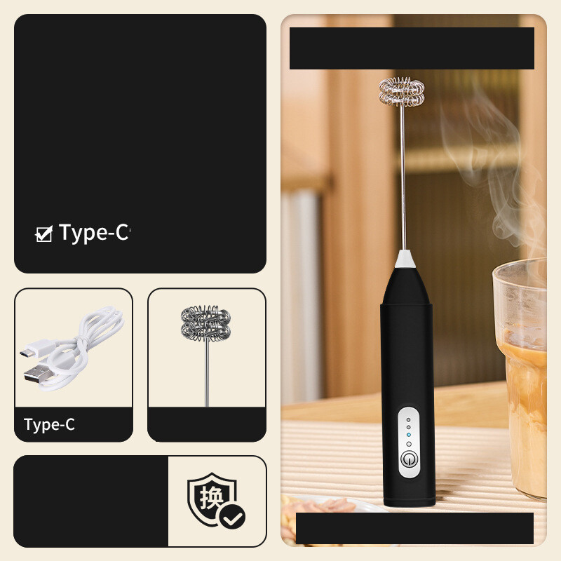 Pieno putotuvas Kavos putotuvas Buitinis elektrinis pieno putos plakiklis Pieno maišytuvas Belaidis rankinis plaktuvas