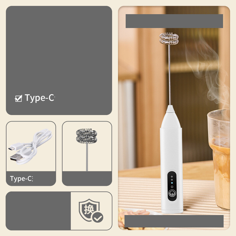 Pieno putotuvas Kavos putotuvas Buitinis elektrinis pieno putos plakiklis Pieno maišytuvas Belaidis rankinis plaktuvas