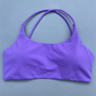 Sportski grudnjak s ukrštenim naramenicama Ženski grudnjak za teretanu Visoka potpora Fitness grudnjak Yoga Workout Crop Top Vest Push Up Trčanje Usko mekano donje rublje