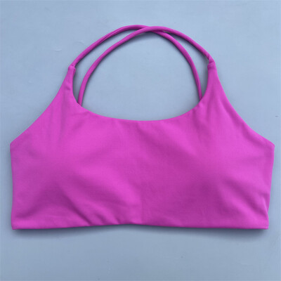 Sportski grudnjak s ukrštenim naramenicama Ženski grudnjak za teretanu Visoka potpora Fitness grudnjak Yoga Workout Crop Top Vest Push Up Trčanje Usko mekano donje rublje