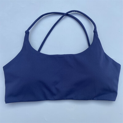 Sportski grudnjak s ukrštenim naramenicama Ženski grudnjak za teretanu Visoka potpora Fitness grudnjak Yoga Workout Crop Top Vest Push Up Trčanje Usko mekano donje rublje