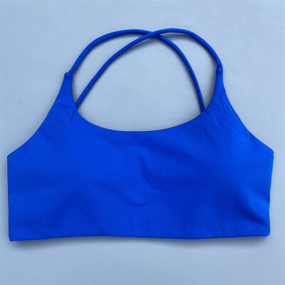 Sportski grudnjak s ukrštenim naramenicama Ženski grudnjak za teretanu Visoka potpora Fitness grudnjak Yoga Workout Crop Top Vest Push Up Trčanje Usko mekano donje rublje