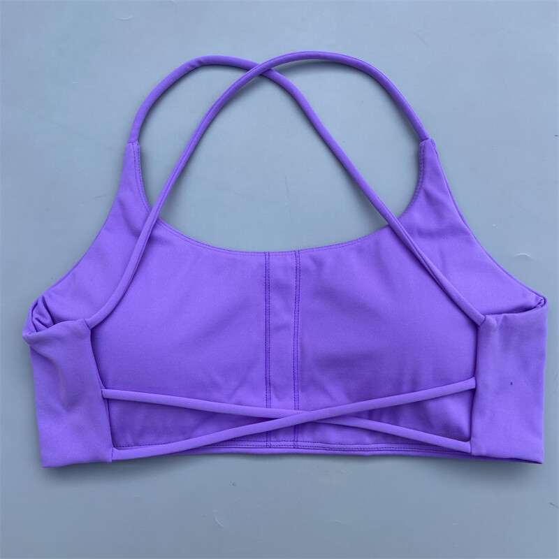 Sportski grudnjak s ukrštenim naramenicama Ženski grudnjak za teretanu Visoka potpora Fitness grudnjak Yoga Workout Crop Top Vest Push Up Trčanje Usko mekano donje rublje