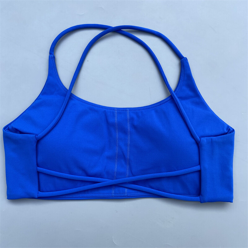 Sportski grudnjak s ukrštenim naramenicama Ženski grudnjak za teretanu Visoka potpora Fitness grudnjak Yoga Workout Crop Top Vest Push Up Trčanje Usko mekano donje rublje