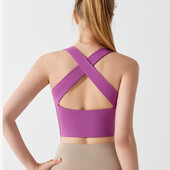 Ženski gornji sportski grudnjak na naramenice Visoki push up grudnjaci za trčanje Sportski grudnjak Joga Gym Crop Top Grudnjak Fitness Top Sportski grudnjak