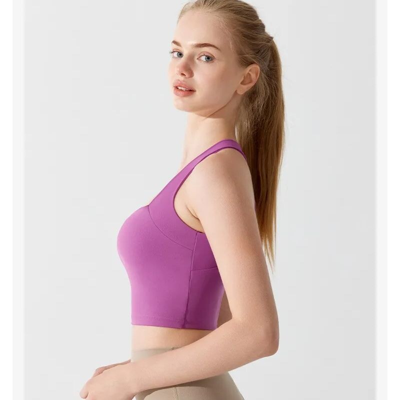 Ženski gornji sportski grudnjak na naramenice Visoki push up grudnjaci za trčanje Sportski grudnjak Joga Gym Crop Top Grudnjak Fitness Top Sportski grudnjak