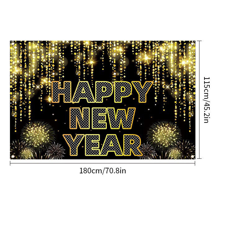 2025. Nova godina prekogranične pozadine Banner Novogodišnje odbrojavanje Sjajni vatromet Gradski festival Dekoracije za zabavu