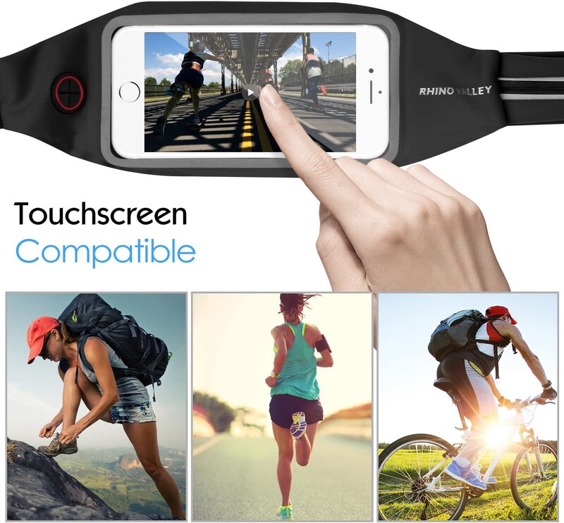 Pojas za trčanje oko struka Sportski pojas za vježbanje Pojas za vježbanje s dva džepa s jasnim dodirnim zaslonom za iPhone 14 13 12 11 mini