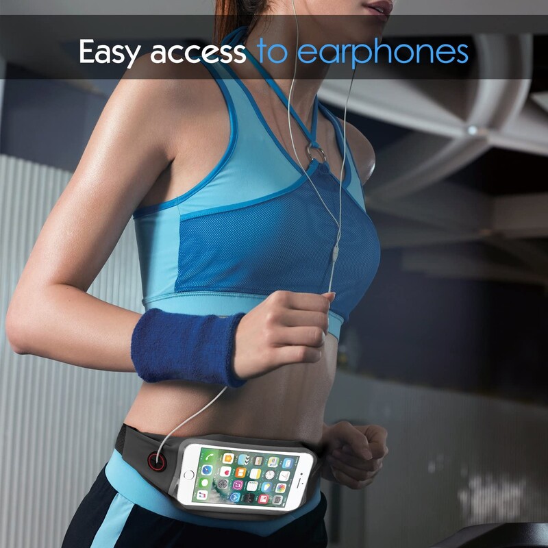 Pojas za trčanje oko struka Sportski pojas za vježbanje Pojas za vježbanje s dva džepa s jasnim dodirnim zaslonom za iPhone 14 13 12 11 mini