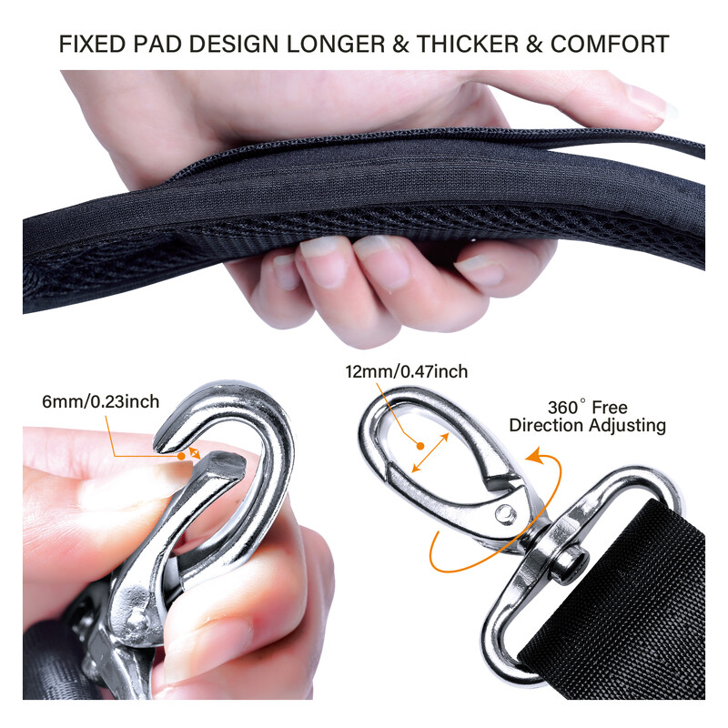 Remen za nošenje na ramenu 59 inčni univerzalni remen za torbicu s ultra-debelim fiksiranim podstavljenim i dvostrukim uravnoteženim podesivim kopčama Crossb na ramenu