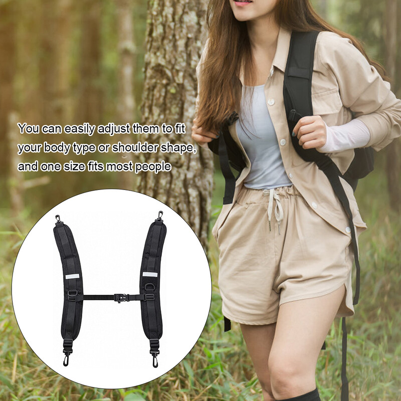 2-dijelna podstavljena naramenica, podesiva naramenica za gitaru, zamjena za remen, prijenosna ruksak za ribolov na otvorenom