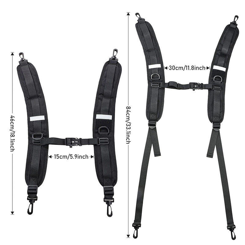 2-dijelna podstavljena naramenica, podesiva naramenica za gitaru, zamjena za remen, prijenosna ruksak za ribolov na otvorenom