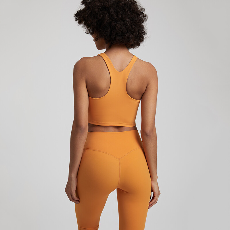 Push up sportski grudnjak s visokim ovratnikom za žene Racerback otporan na udarce Grudnjaci bez rukava za trčanje u teretani Crop topovi za vježbanje s uklonjivim jastučićima