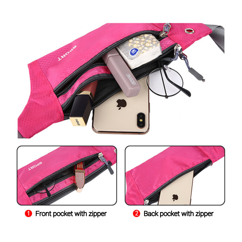 Чанта за кръста Спортен телефон Мъжка чанта за колан Ултратънка водоустойчива мини раница Нова гореща лека дамска чанта за бягане