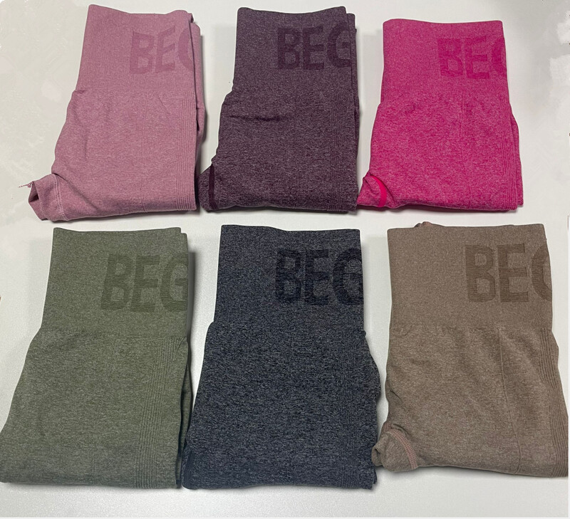 Najnovije Letter Honey Peach Hip joga hlače s visokim strukom uske fitness tajice Bešavne sportske tajice za trening za žene