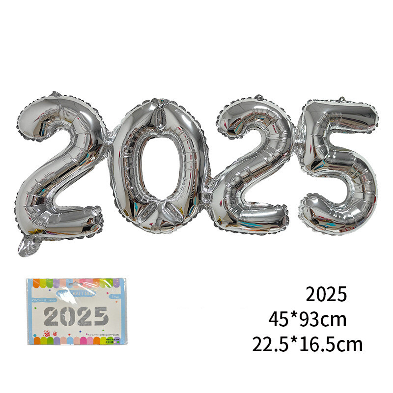 16-инчов свързан номер 2025 Новогодишна украса балон хартиена карта монтирана корона алуминиев филм балон Балон за новогодишно парти