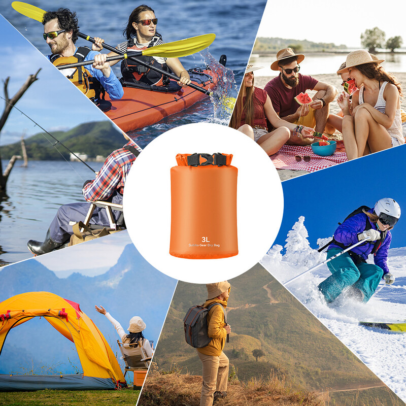 Ultralagana suha vreća Vodootporna suha torba Vreće za vanjske stvari za kampiranje Planinarenje Kajak 3L/5L/12L/20L/35L