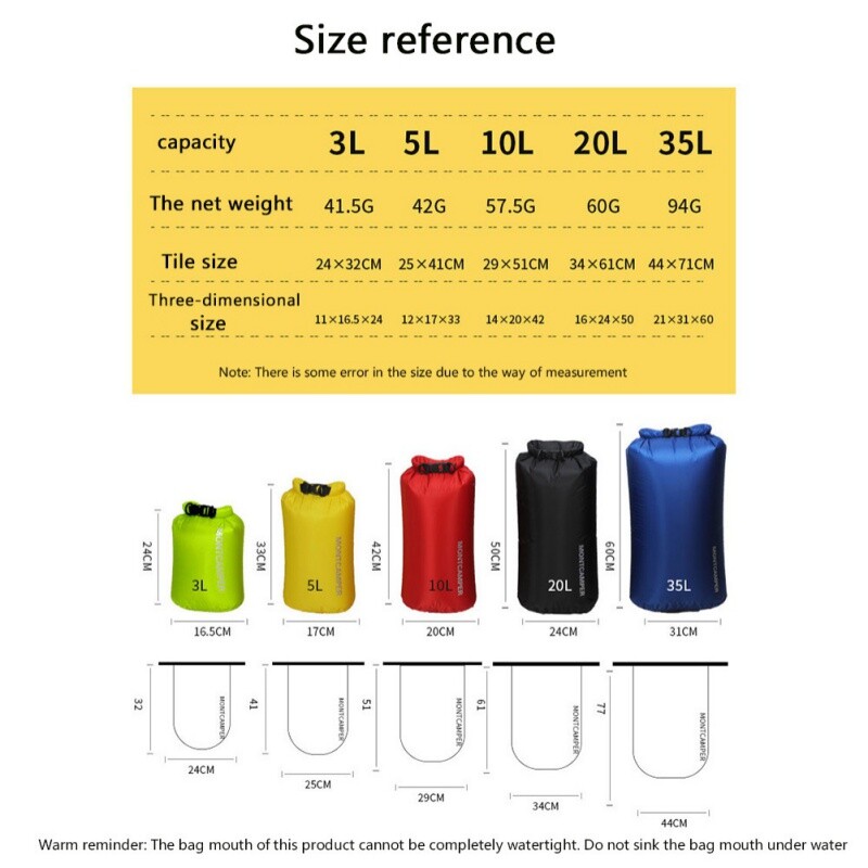 Suha vreća 30D najlonska dijamantna mreža Ultralagana plutajuća plivačka smeća Odjeća Vreća za pohranu Torba za plivanje
