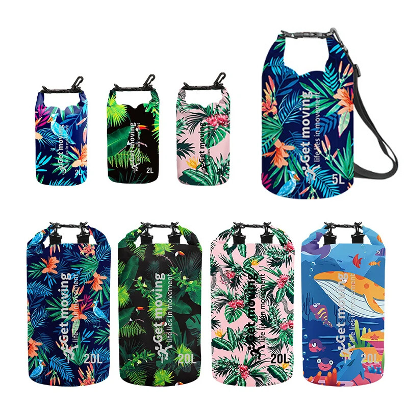 Otisnuta vodootporna suha torba za žene Muškarci Lagana suha torba za pohranu na rolnu Ruksak za putovanja Plivanje Vožnja čamcem Kajak Kampiranje