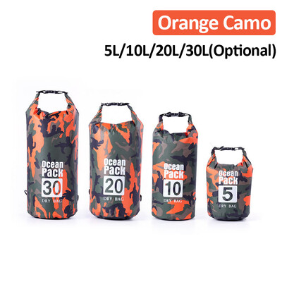 PVC Vodootporna suha torba 5L 10L 20L 30L Kamuflažne boje Plivanje Rafting Ribolov Vožnja čamcem Kajakaštvo Skladištenje Drifting Rafting torba