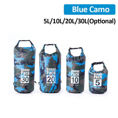 PVC Vodootporna suha torba 5L 10L 20L 30L Kamuflažne boje Plivanje Rafting Ribolov Vožnja čamcem Kajakaštvo Skladištenje Drifting Rafting torba
