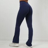 Platėjantys antblauzdžiai aukštu juosmeniu jogos kelnės, 2024 m. sportinės pėdkelnės, sportiniai drabužiai, moteris, sporto salė, kūno rengybos drabužiai pilka juoda violetinė mėlyna tamsiai ruda